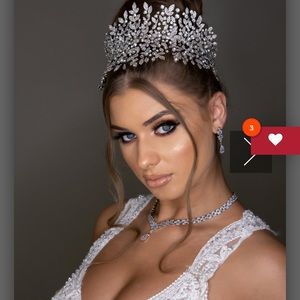 CORDELLA Wedding Headband with Luxurious Cubic Zirconia